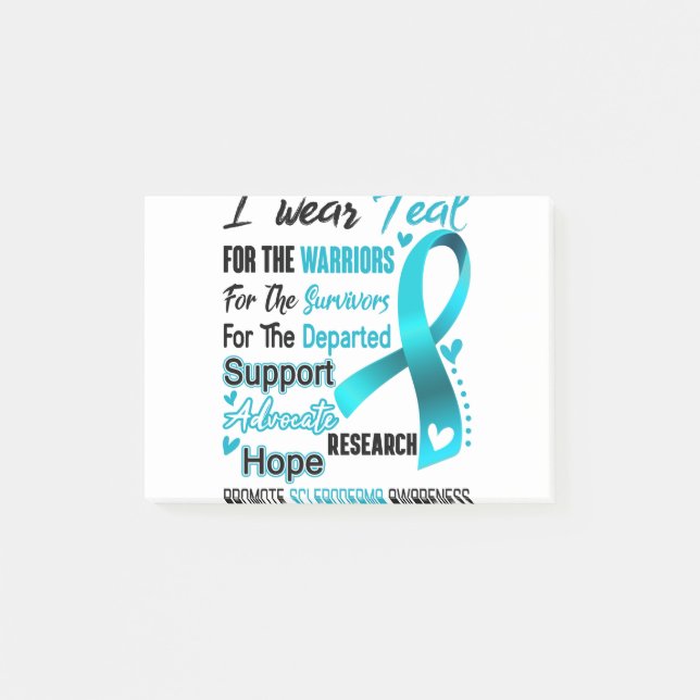 Notas Post-it® Scleroderma Awareness Month Ribbon Gifts (Anverso)