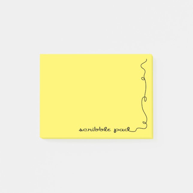 Notas Post-it® Scribble Pad amarillo (Anverso)