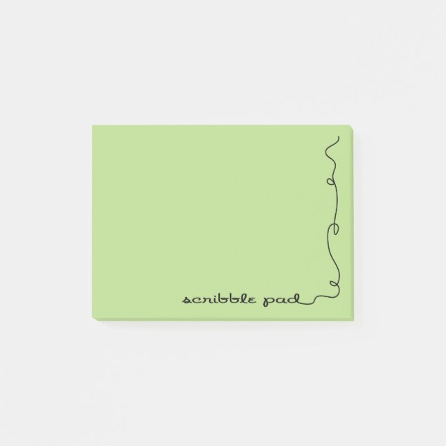 Notas Post-it® Scribble Pad Green (Anverso)