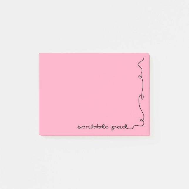 Notas Post-it® Scribble Pad Pink (Anverso)