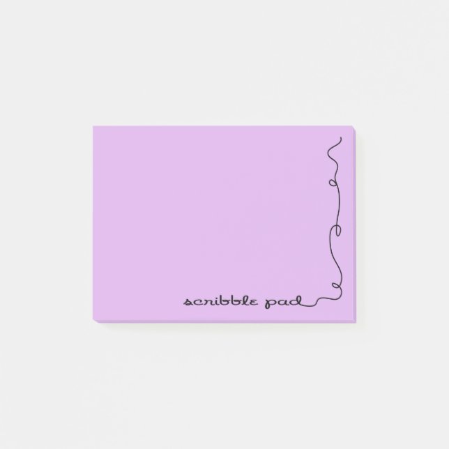 Notas Post-it® Scribble Pad Purple (Anverso)