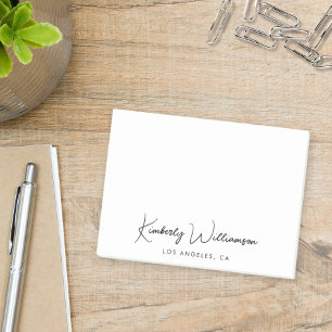 Notas Post-it® Script de firma de moda