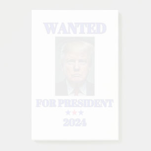 Notas Post-it® Se busca Presidente 2024 Donald Trump