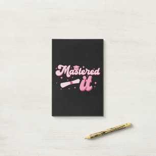 Notas Post-it® Se graduó con Maestría Graduado MBA Graduación