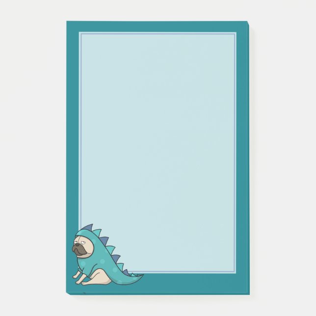 Notas Post-it® "Se hace " Pugasaurus (Anverso)