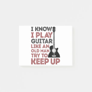 Notas Post-it® Sé Que Juego Guitarra Como Un Viejo Guitarista