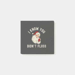 Notas Post-it® Sé que no usaste hilo dental Navidad Dental Divert