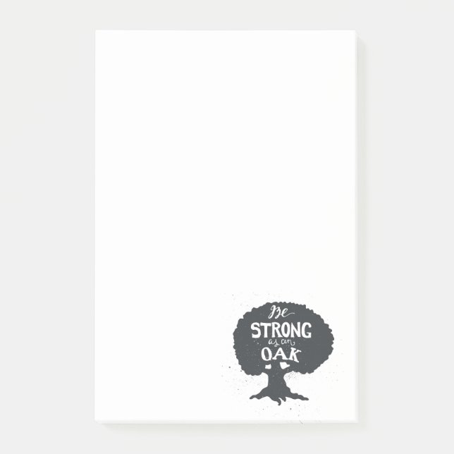 Notas Post-it® Sea fuerte como roble (Anverso)