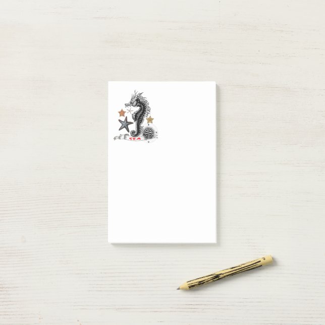 NOTAS POST-IT® SEAHORSE CON STARFISH (Escritorio)