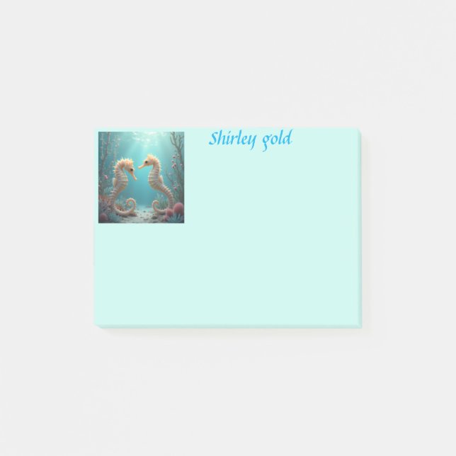 Notas Post-it® Seahorse friends post it note personalize (Anverso)
