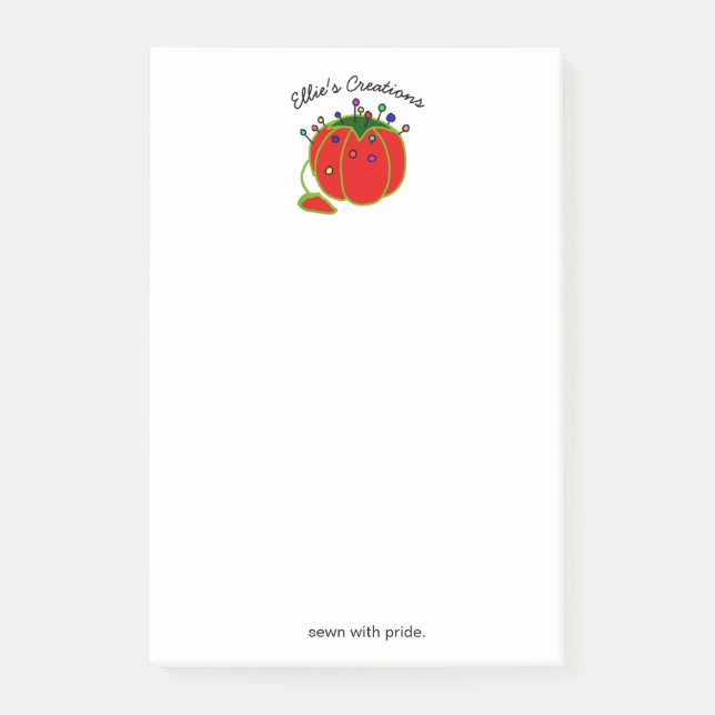 Notas Post-it® Seamstress Red Pin Cushion Seamstress (Anverso)