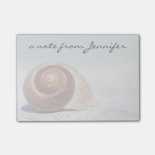 Notas Post-it® Seashell en la playa el St Petersburg, la