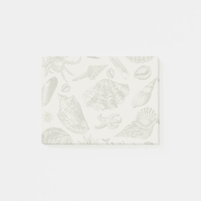 Notas Post-it® Seashell Soft Antique Art Beach Shells (Anverso)