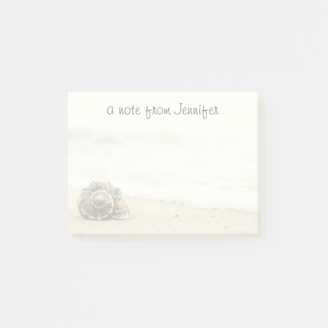Notas Post-it® Seashell solamente en la playa (Anverso)