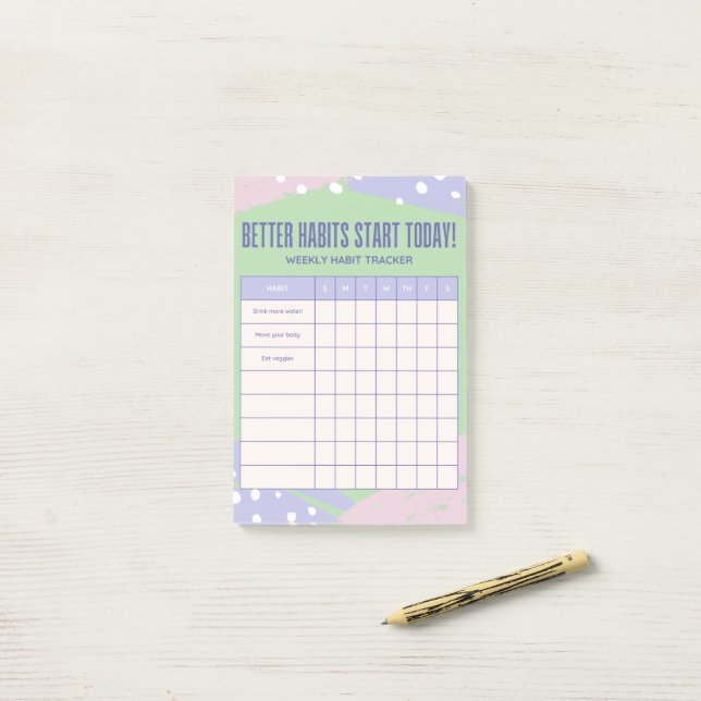 Notas Post-it® Seguidor Semanal (Escritorio)