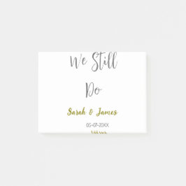 Notas Post-it® Seguimos haciendo boda aniversario simple oro gris