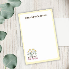 Notas Post-it® Seguir Creciendo Las Citas Positivas Flores Retro