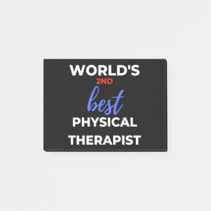 Notas Post-it® Segundo mejor terapeuta físico del mundo