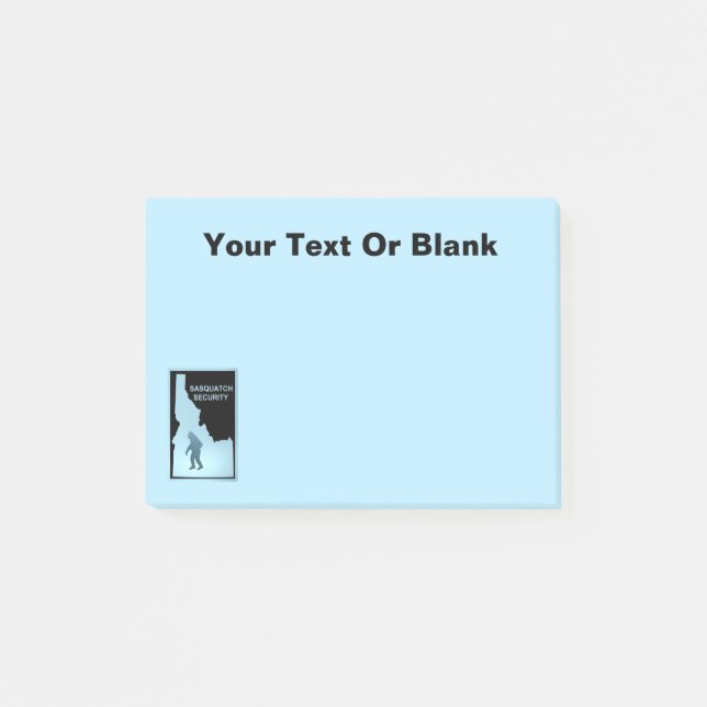 Notas Post-it® Seguridad Sasquatch - Idaho (Anverso)