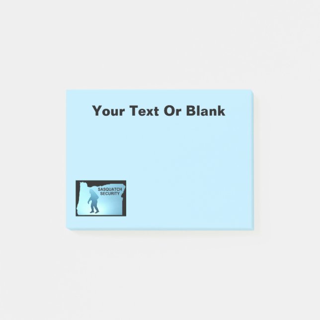 Notas Post-it® Seguridad Sasquatch - Oregón (Anverso)