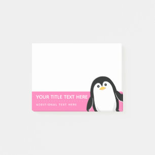 Notas Post-it® Selección linda del pingüino del bebé sus color