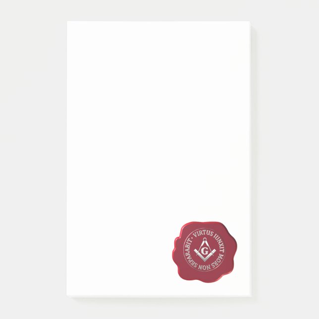 Notas Post-it® Sello de cera masónica (Anverso)