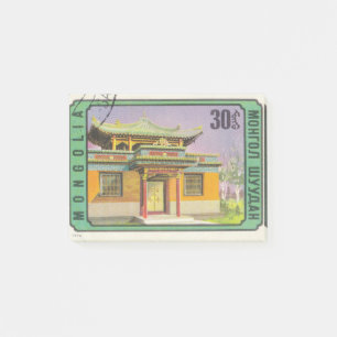 Notas Post-it® Sello de póster mongol-shuudan con pagoda
