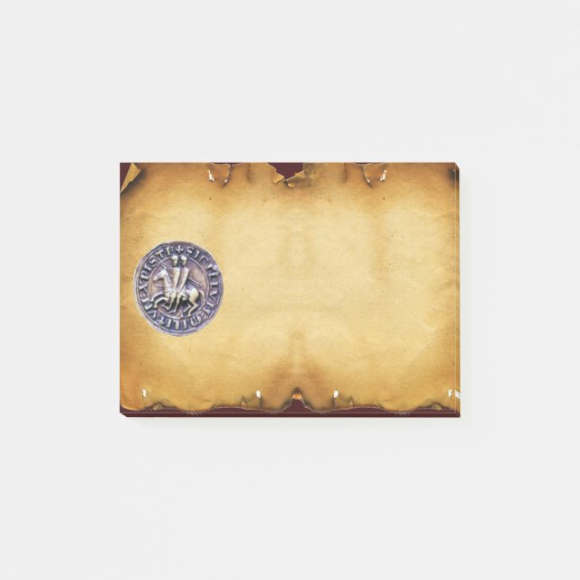 Notas Post-it® SELLO del pergamino de los CABALLEROS TEMPLAR (Anverso)