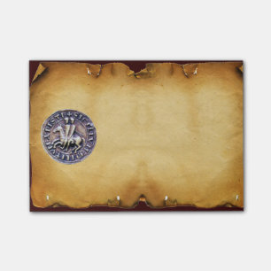 Notas Post-it® SELLO del pergamino de los CABALLEROS TEMPLAR