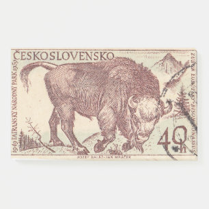 Notas Post-it® Sello postal checoslovaco Parque nacional Tatra