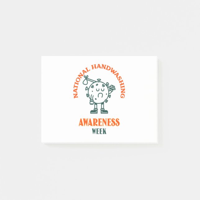 Notas Post-it® Semana nacional de sensibilización sobre el lavado (Anverso)
