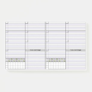 Notas Post-it® Semanal sin fecha 2 por página