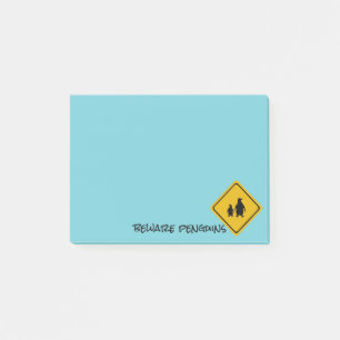 Notas Post-it® señal de ruta de los pingüinos - almohadilla Post-