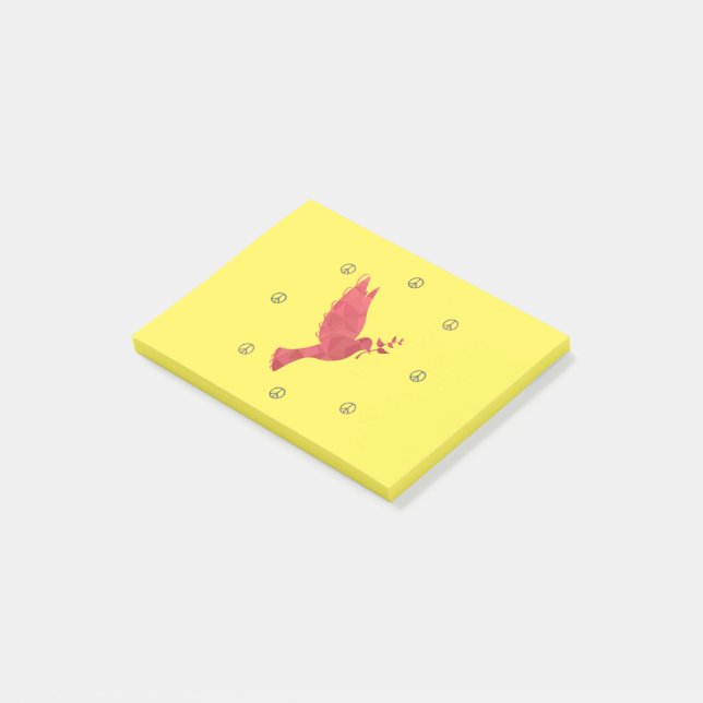 Notas Post-it® Señales de paloma y paz (En perspectiva)