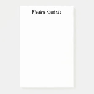 Notas Post-it® Sencilla Moda femenina moderna con escritura negra