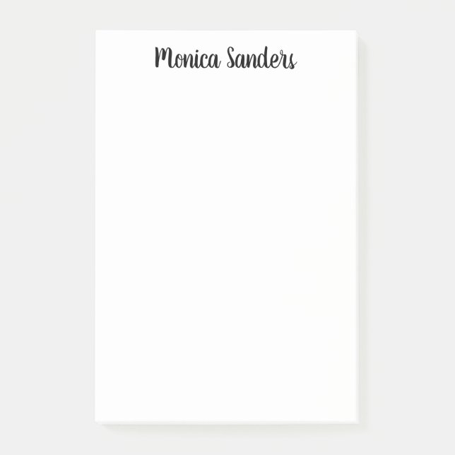 Notas Post-it® Sencilla Moda femenina moderna con escritura negra (Anverso)