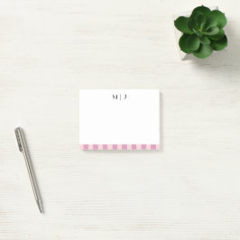 Notas Post-it® Sencillas bandas Minimalistas de moda Monograma Ne