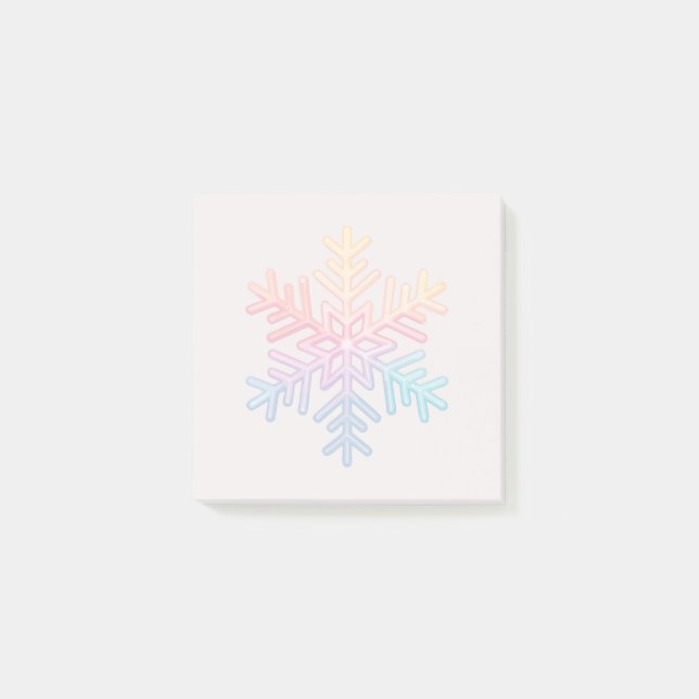 Notas Post-it® Sencillo copo de nieve (Anverso)