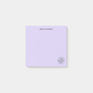 Notas Post-it® Sencillo logotipo de Stationery Personal Light Pur
