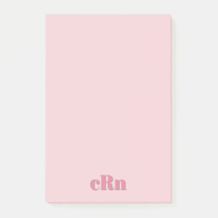 Notas Post-it® Sencillo Minimalista Profesional Rosa y Rojo Femen