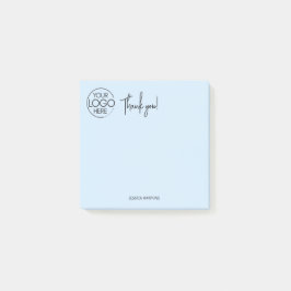 Notas Post-it® Sencillo Stationery Personal Gracias Azul Pálido