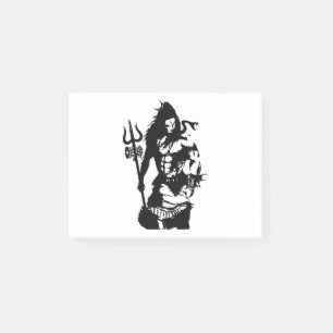 Notas Post-it® Señor Shiva Art Angry Trishul