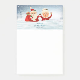 Notas Post-it® Señor y Señora Claus