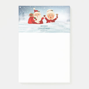 Notas Post-it® Señor y Señora Claus