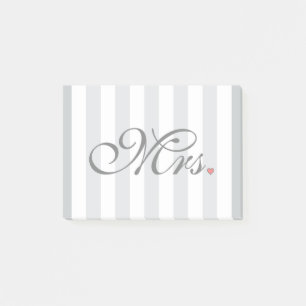 Notas Post-it® Señora Wife Bride Click para modificar rayas del