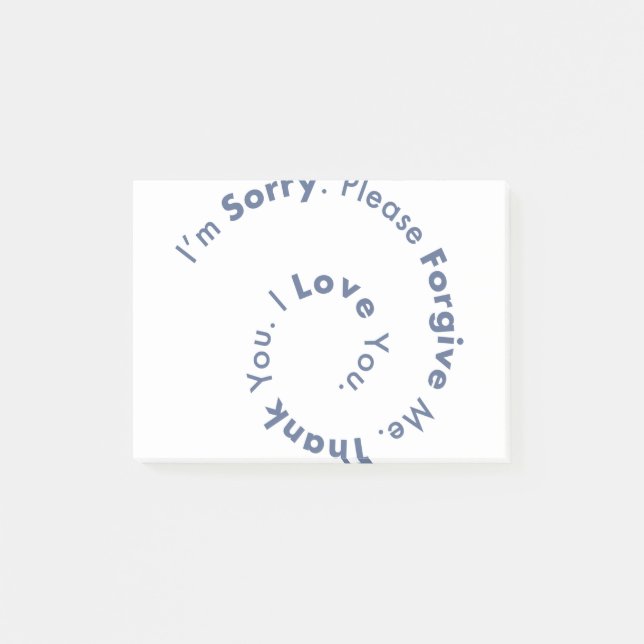 Notas Post-it® Sentencias curativas de la oración de Mantra Ho’Op (Anverso)