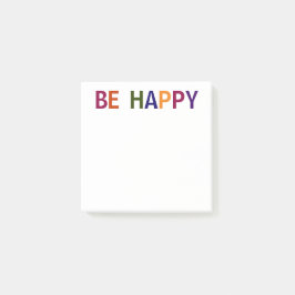 Notas Post-it® Ser feliz multicolor 3 x 3