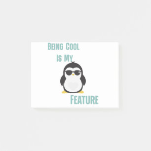 Notas Post-it® Ser fresco es mi característica -pingüino gracio