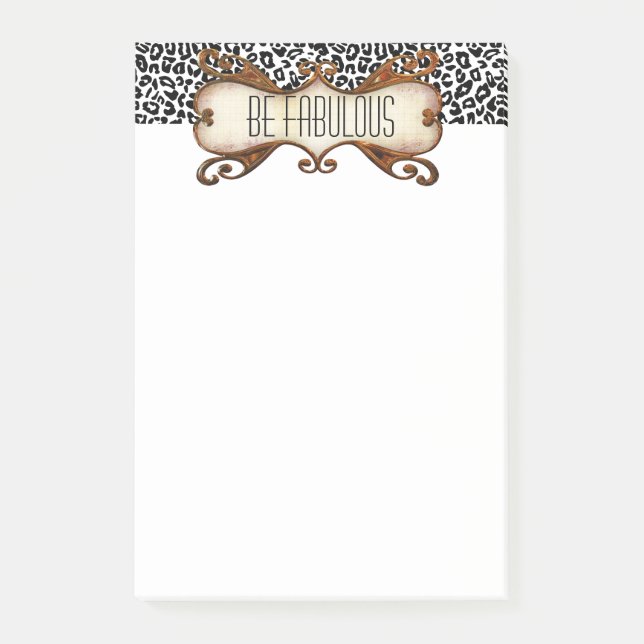 Notas Post-it® Ser una cita fabulosa con la impresión en animales (Anverso)