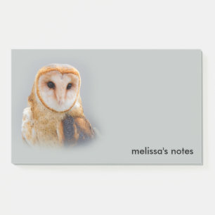 Notas Post-it® Serene Bella Lechuza de Grano Raptor Pájaro de pre